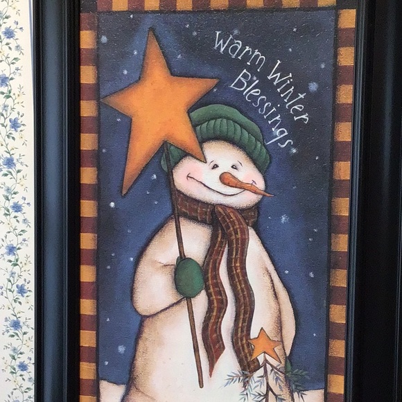 Snowman framed picture - Picture 2 of 4